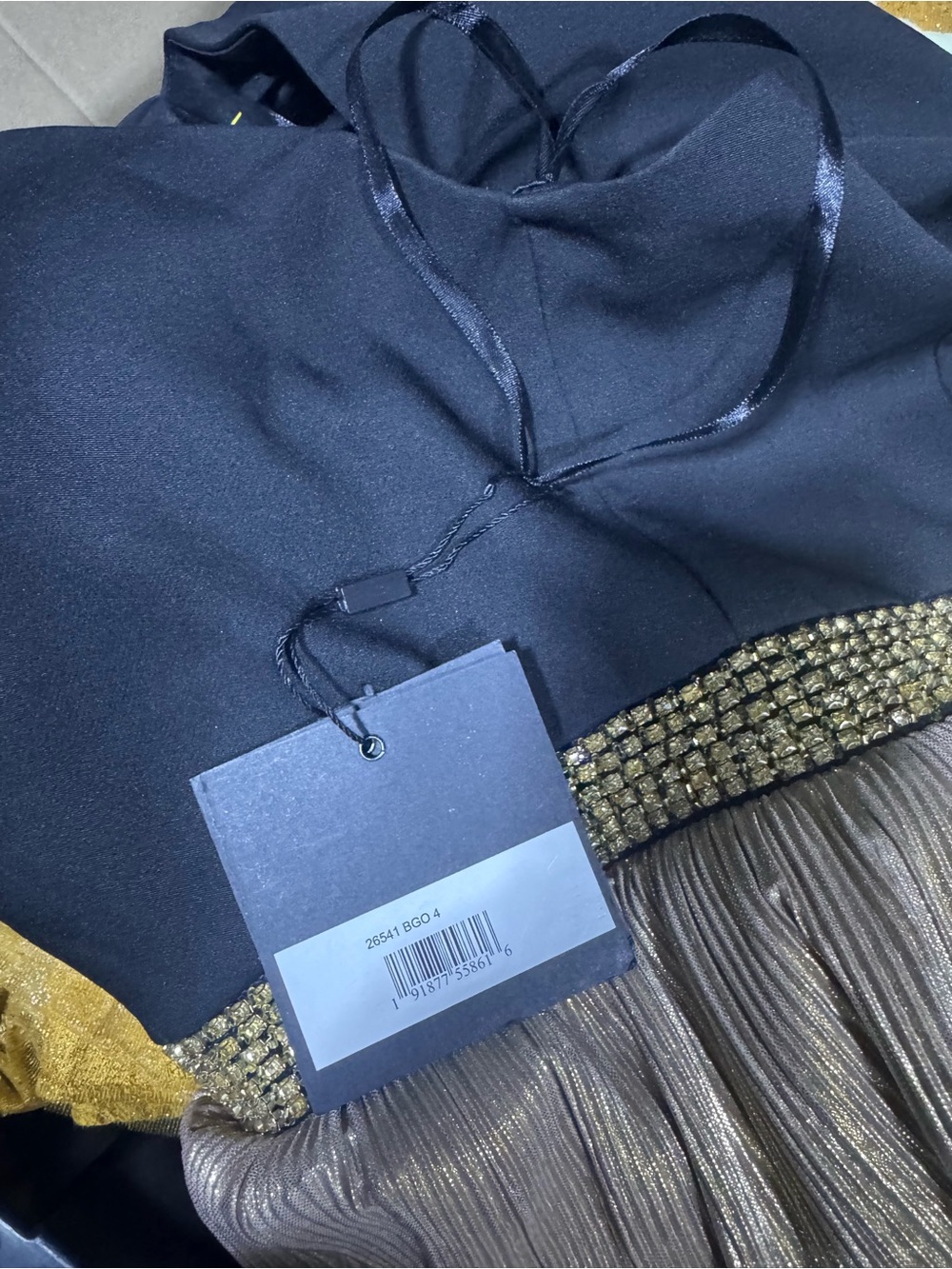 Mac Duggal Black and Gold Asymmetrical Skirt - Picture 5 of 5